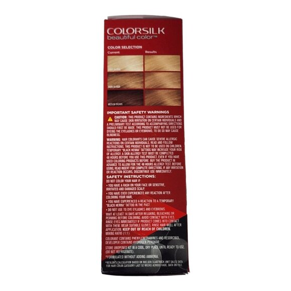 Revlon Colorsilk Golden Blond #71 Permanent Hair Dye 2-Pack Keratin Enriched - Picture 6 of 7